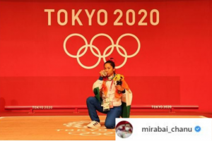 Mirabai Chanu in Tokyo Olympic